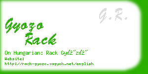 gyozo rack business card